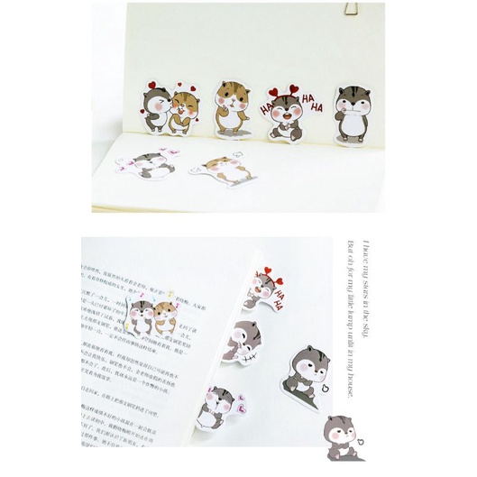 Hộp 45 hình dán sticker hình bé sóc trang trí sổ M790