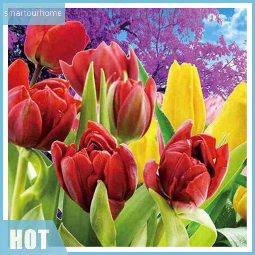 Tranh Thêu Chữ Thập Hình Hoa Tulip 5d