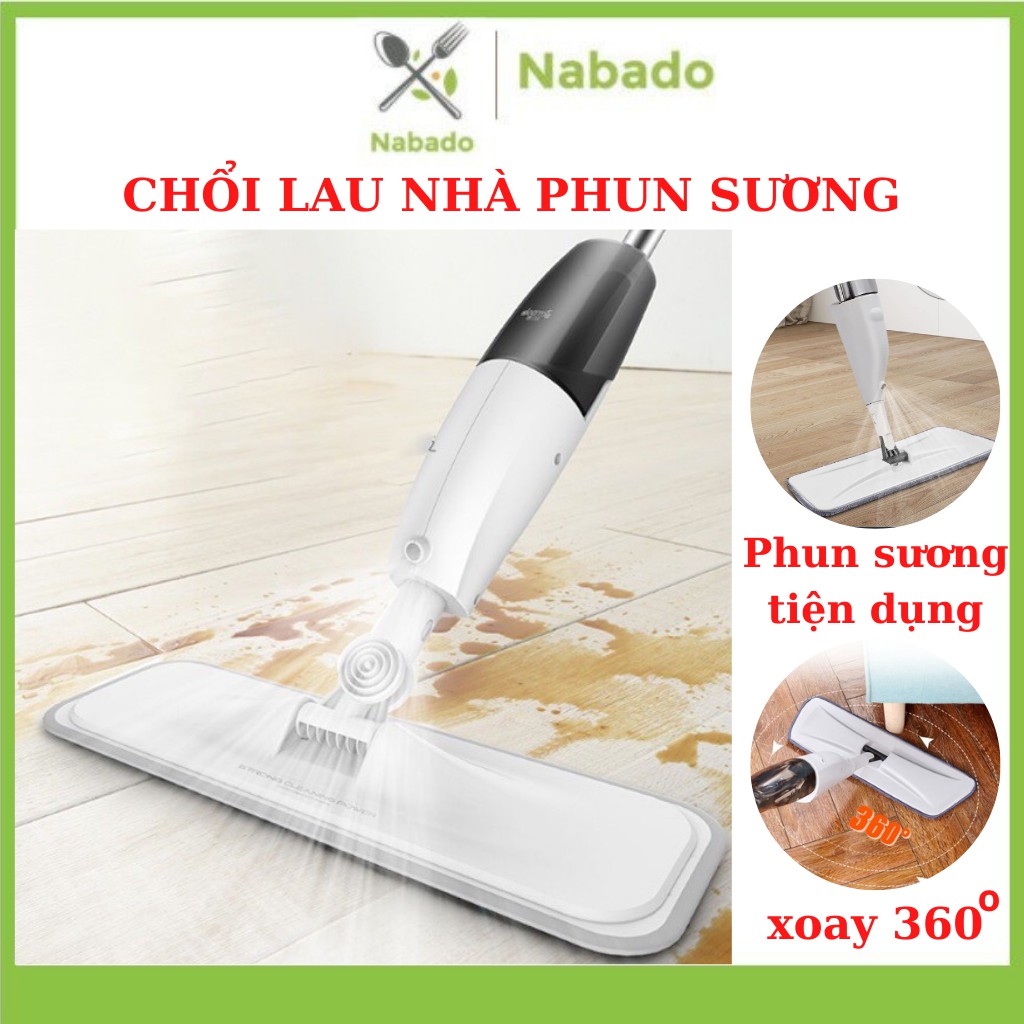 Chổi lau nhà thông minh phun sương xoay 360 độ siêu thấm hút tiện dụng