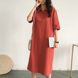 Đầm polo suông rộng