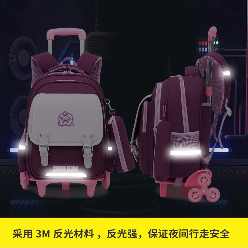 Ba Lô Đi Học Có Bánh Xe Kéo Và 6 Bánh Xe Tiện Lợi Dành Cho Bé