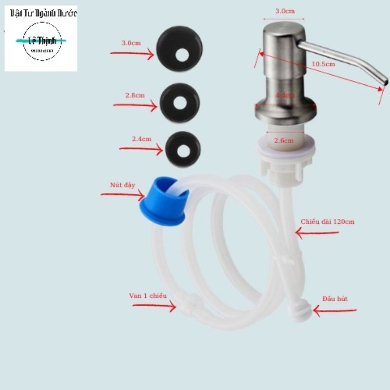 Vòi hút nước rửa chén loại 3 nắp đi kèm giá sỉ