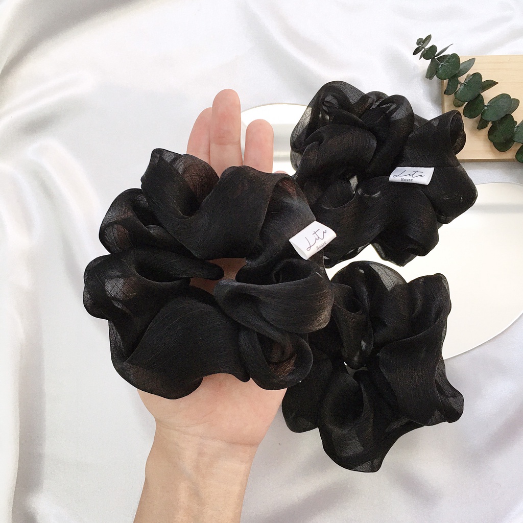 POENY - Dây chun buộc tóc Handmade Scrunchies Chiffon Pastel trang nhã