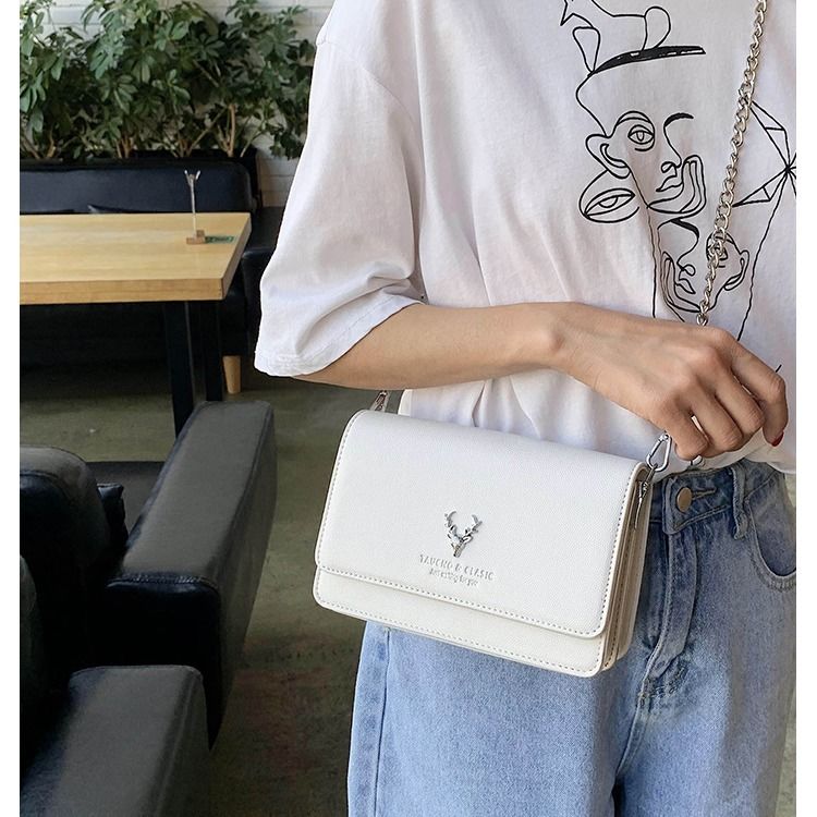 Túi Xách Phối Dây Xích Thời Trang 2020 Dành Cho Nữ Sinh