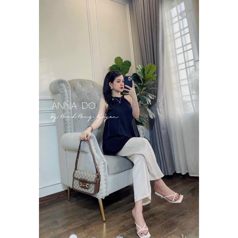 SET ÁO YẾM ĐEN MIX QUẦN SUÔNG ĐŨI TRẮNG | BigBuy360 - bigbuy360.vn