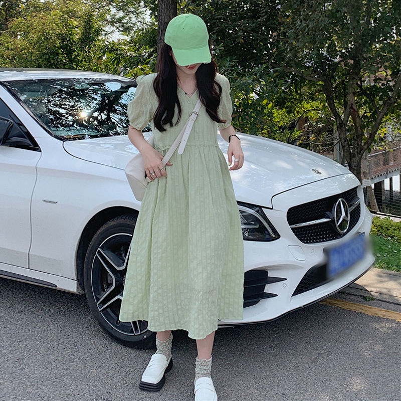 Đầm Dài Trung Bình Tay Phồng Thời Trang Xuân Hè Dành Cho Nữ GVO4 2022