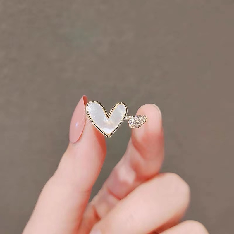 Nhẫn Hở Hình Trái Tim Phong Cách Cổ Điển Sang Trọng Thời Trang Cho Nữ