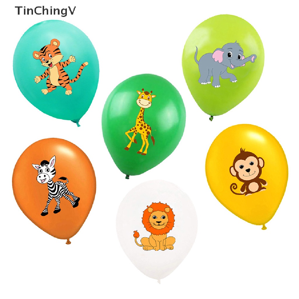 Bong Bóng Latex 12 Inch Hình Động Vật Hoang Dã Trang Trí Tiệc Sinh Nhật