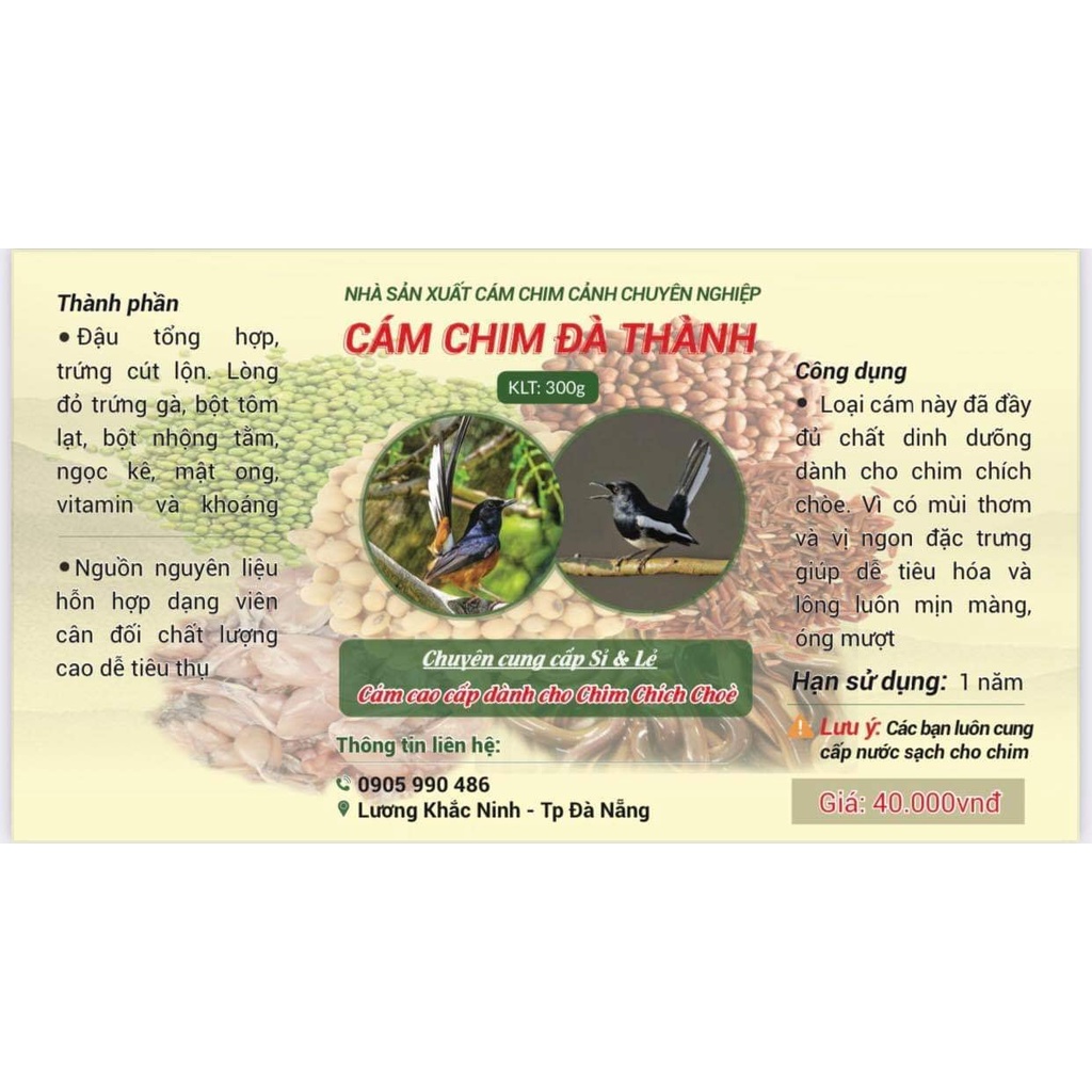 Cám Chích Chòe Đà Thành 300gr - Cám Đà Thành Chích Chòe Cao Cấp