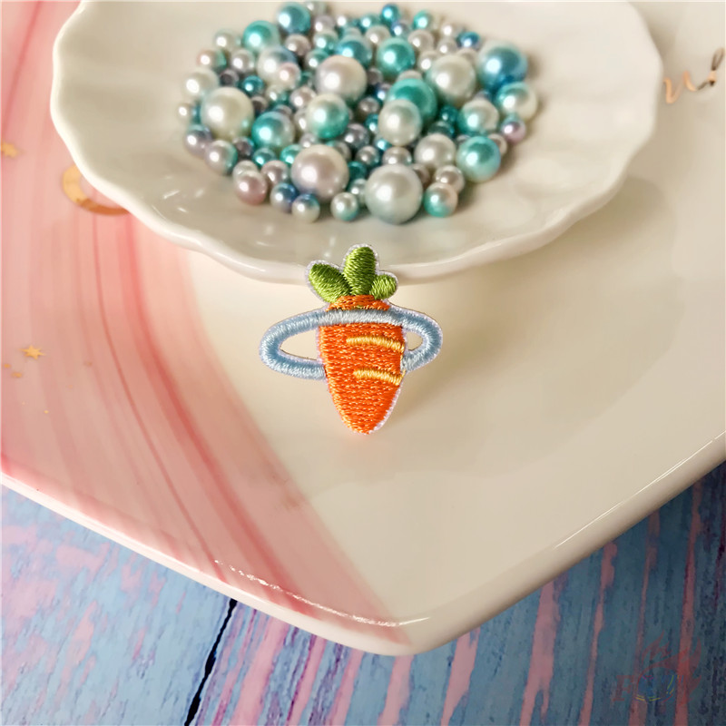 Miếng vá ủi thêu hình chú thỏ và hành tinh dễ thương thích hợp may quần áo