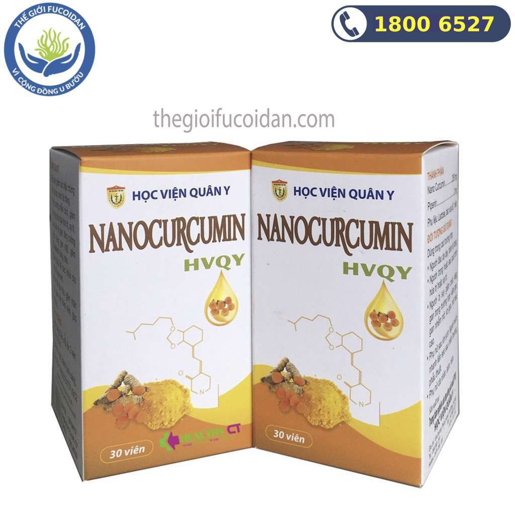 [Chính hãng] Viên uống Nano Curcumin Học Viện Quân Y (lọ 30 viên) - Tăng cường đề kháng, nâng cao thể trạng người u bướu