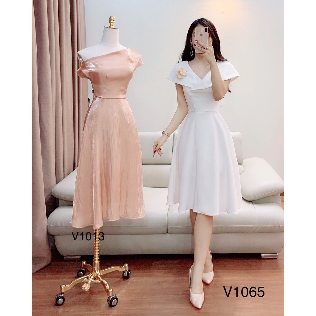 [ xả kho ] MiD Đầm trắng hàng thiết kế V1065 Mie Design ảnh thật