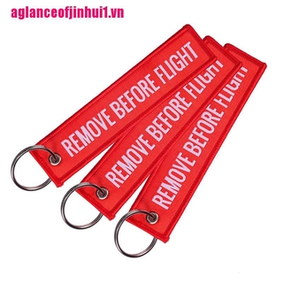 Móc khóa thêu Remove Before Flight
