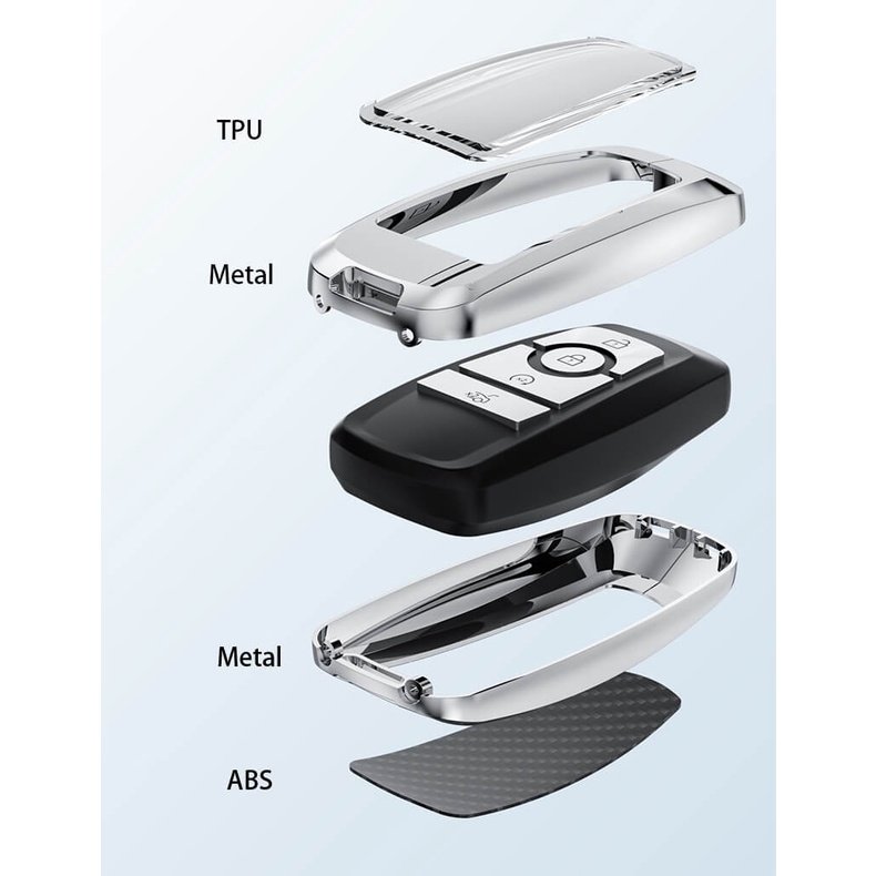 Lật Vỏ Chìa Khóa Bằng Kim Loại Cho Xe Hơi Ford Ranger Ecpsport Fiesta Focus Everest