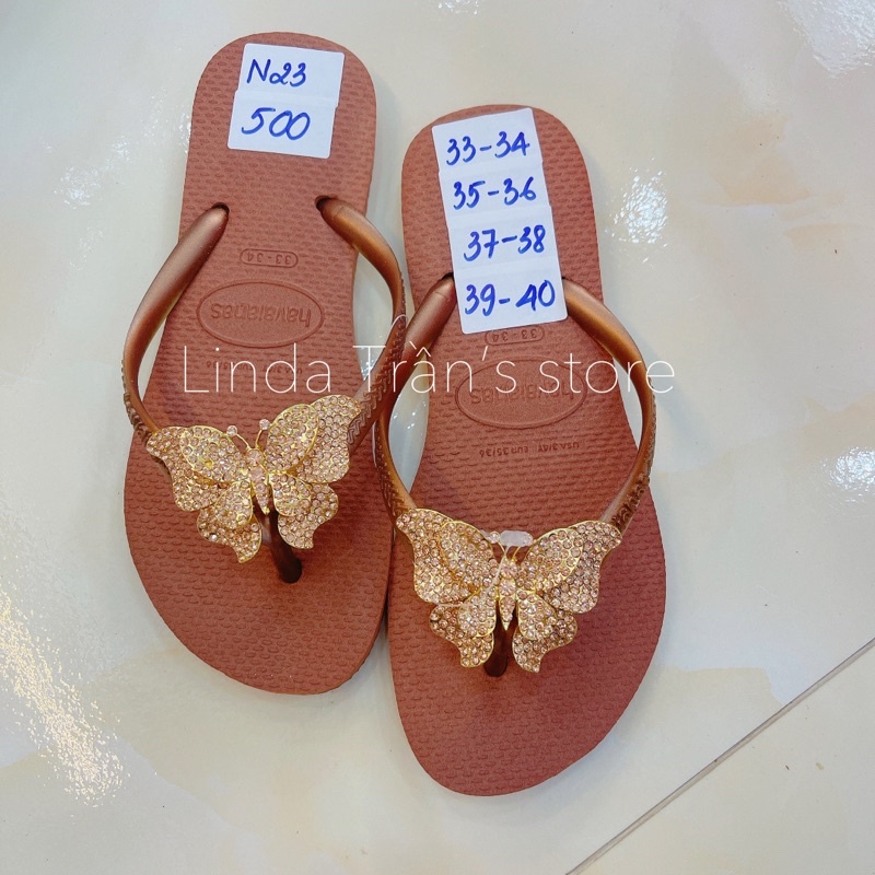 dép HVN  slim mix charm b.đôi trà•Linda Trần’s store•