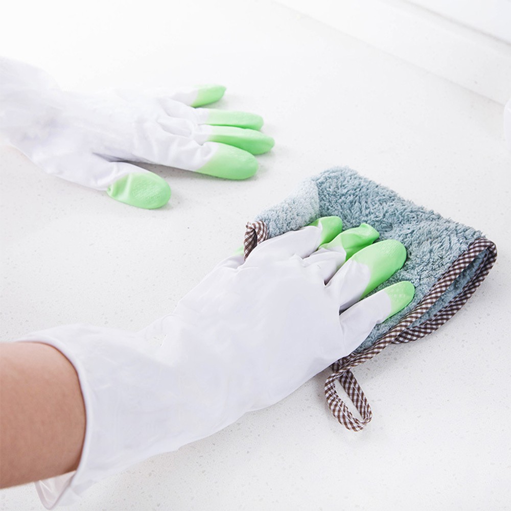 Găng Tay Rửa Bát Cao Su G3 Bao Tay Rửa Chén Nhà Bếp Phủ Đầu Ngón Phủ 2 Lớp Tiện Dụng ⚡FREESHIP⚡ TP'S