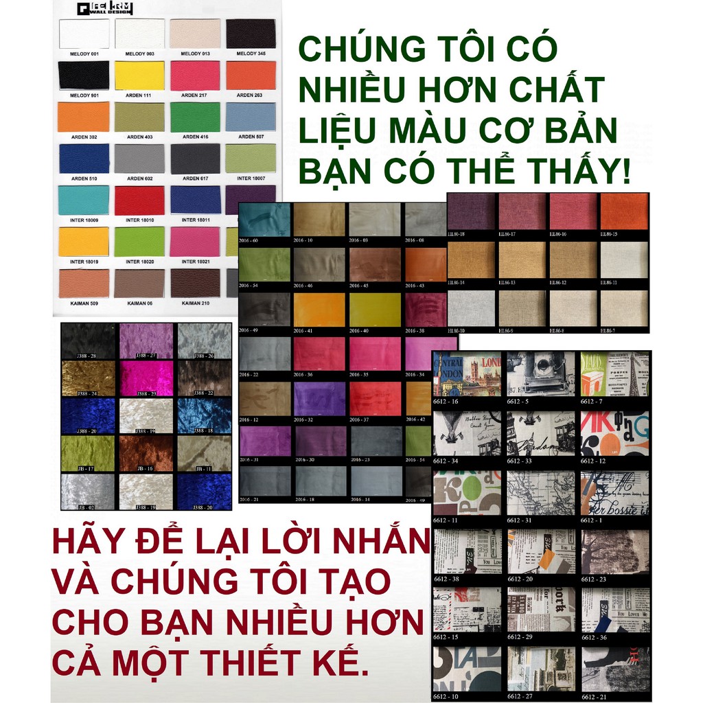 Tấm Ốp Bọc Nệm Da handmade Màu Nâu và Kích Thước Tùy Chọn Gắn Đầu Giường - Trang Trí Phòng Ngủ