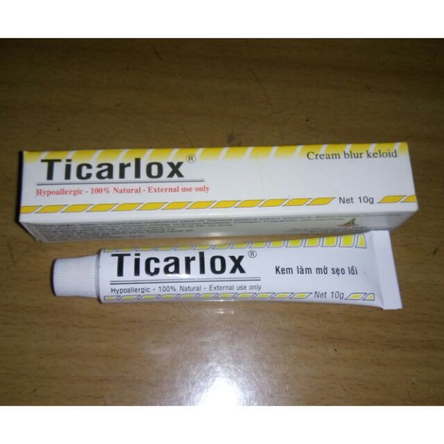 KEM BÔI SẸO TICARLOX 10G. MAU LIỀN SẸO-MP