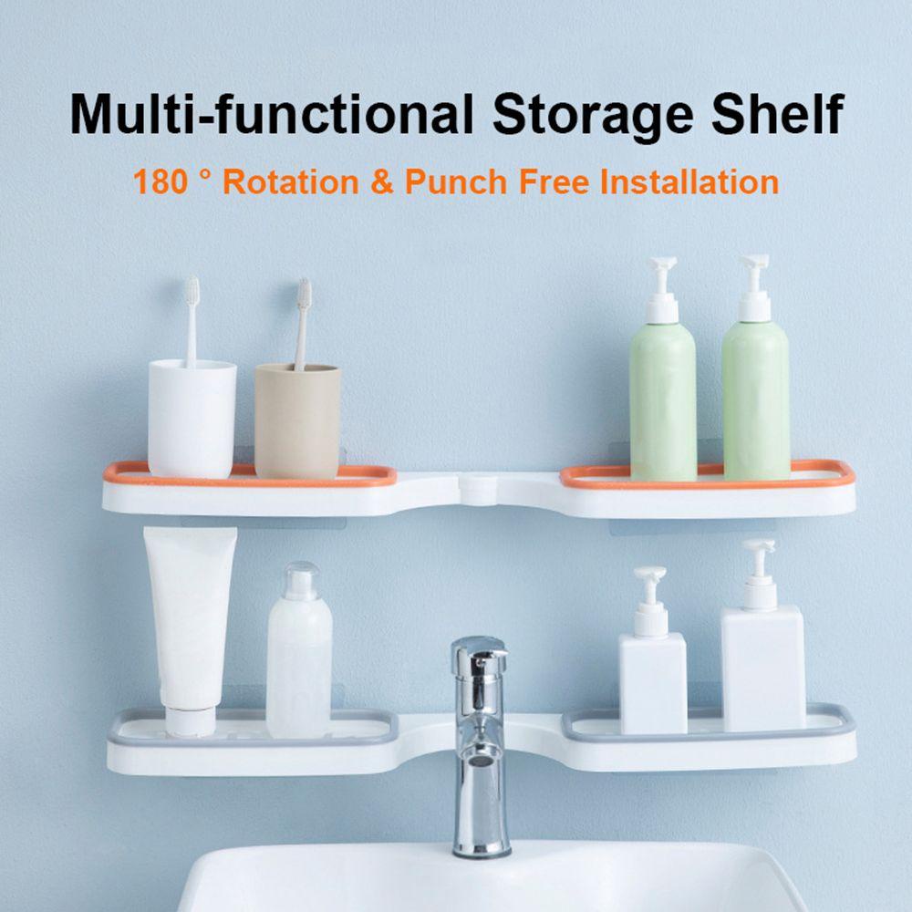 Giá Treo Tường Lưu Trữ LAKAMIER 180° Kệ Để Đồ Dùng Nhà Tắm Dạng Móc Hít Chân Không Tiện Dụng