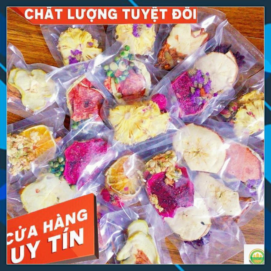 Trà detox hoa quả giảm cân mộc sắc (hộp 30 gói tặng chai thủy tinh)