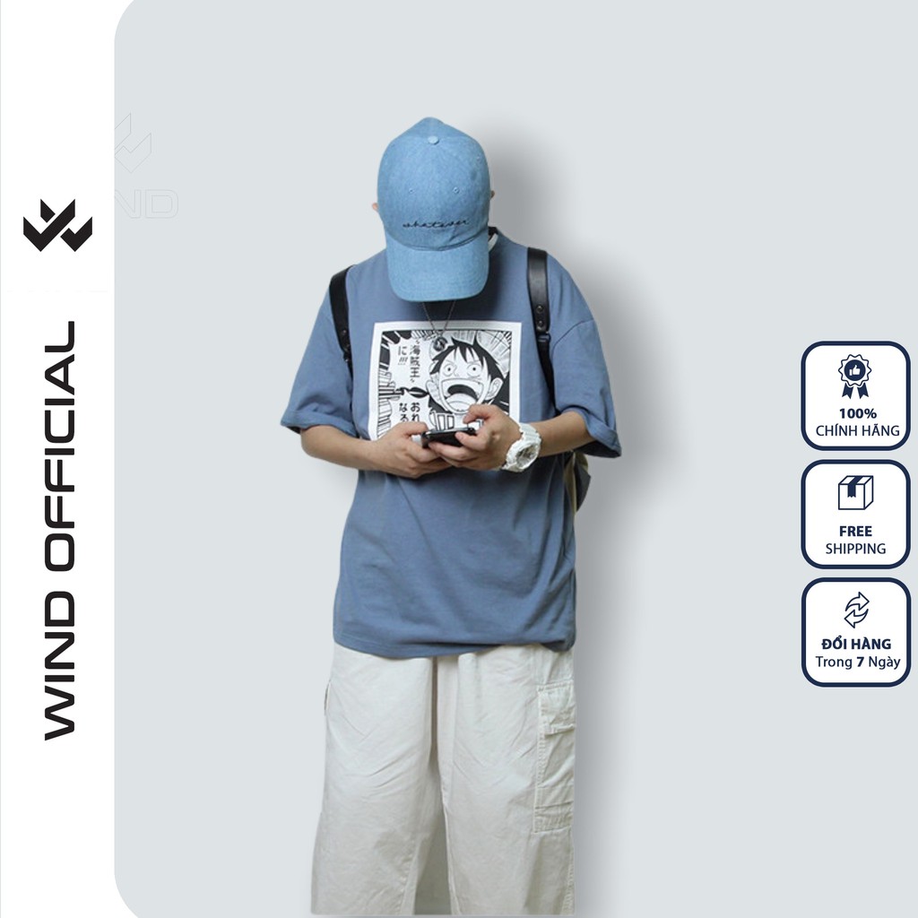 Áo thun tay lỡ WIND phông unisex form rộng Hải Tặc thời trang nam nữ oversize ulzzang