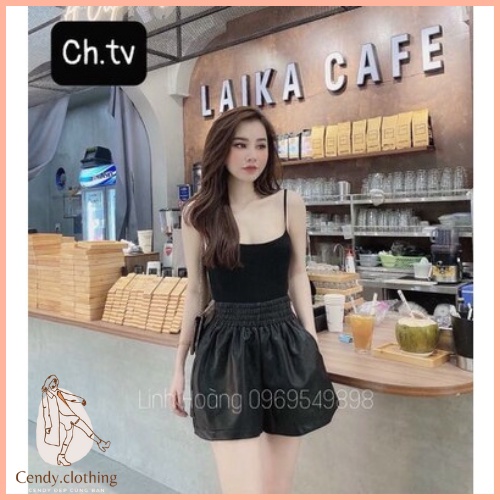[Hàng Cao Cấp Loại 1] Quần Đùi Da Cạp Chun Cendy Clothing Trẻ Trung Năng Động - CD032