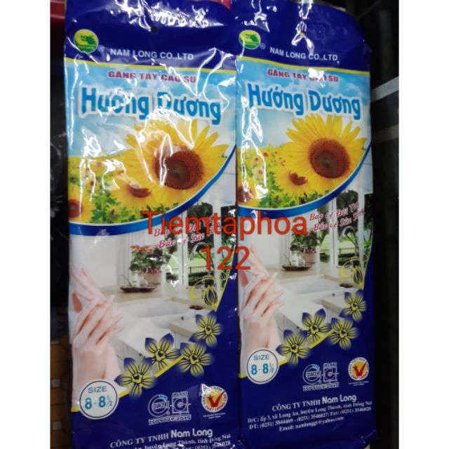 Găng tay bao tay cao su Hoa hướng dương rửa chén bát