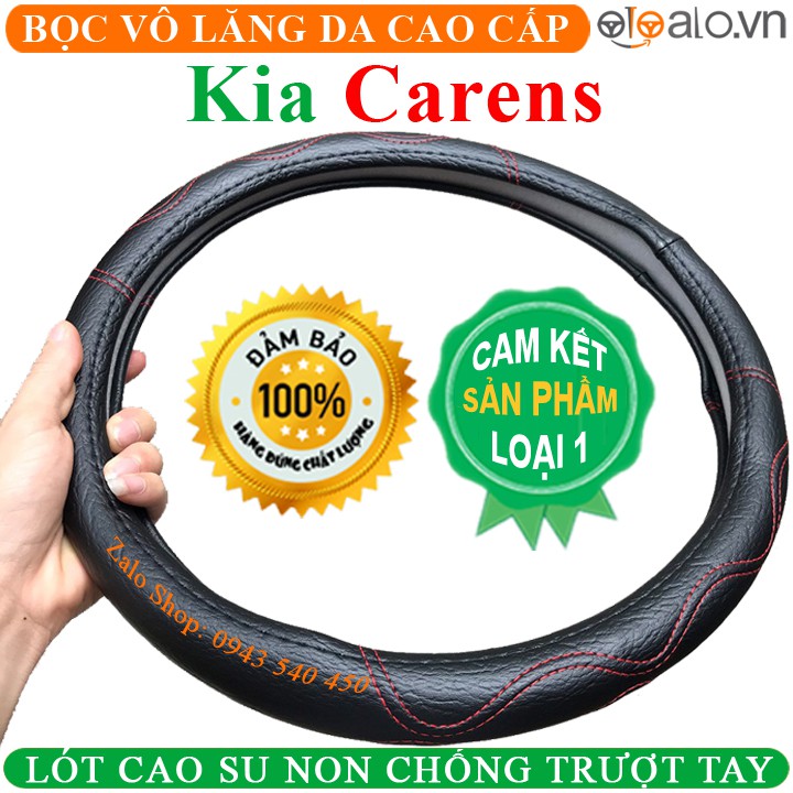 Bọc Vô Lăng Da Xe Kia Carens Lót Cao Su Non Cao Cấp Chống Trượt Tay - OTOALO