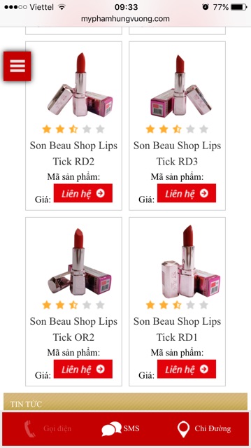 Son lì beaushop hàn quốc.