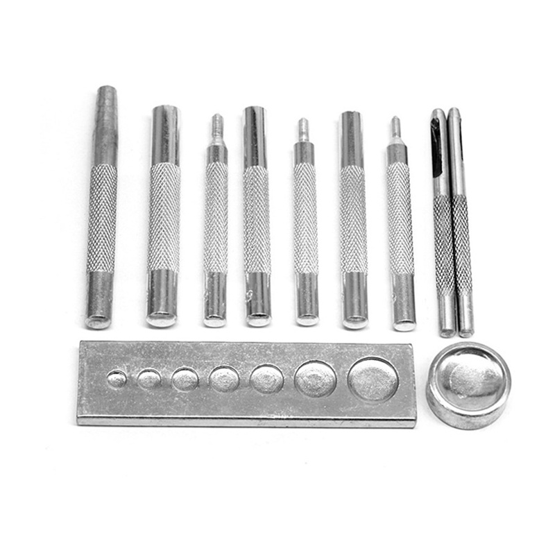 Set 11 Dụng Cụ Đục Lỗ Kèm Đế Làm Đồ Da DIY