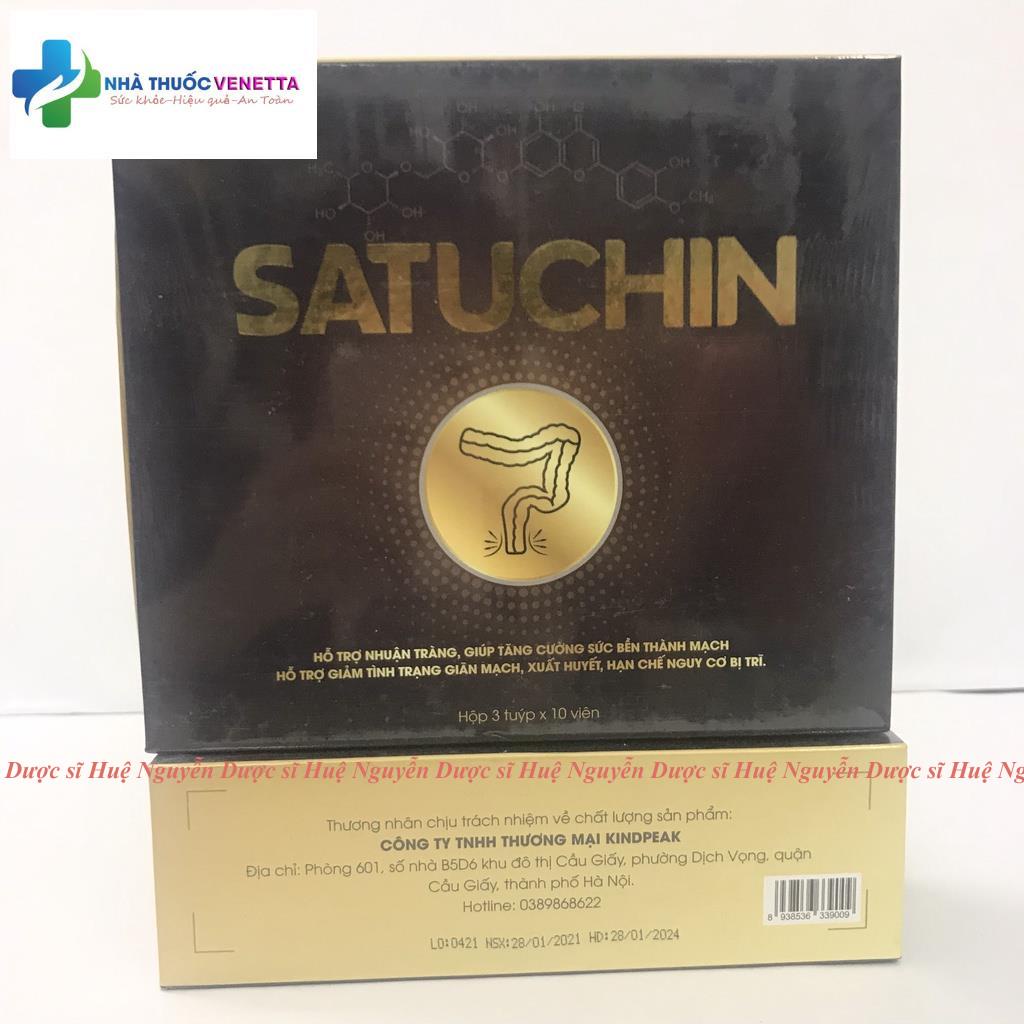 Satuchin - Viên Sủi Tiêu Trĩ ( CHÍNH HÃNG) HỘP 3 TYP MỖI TYP 10 VIÊN