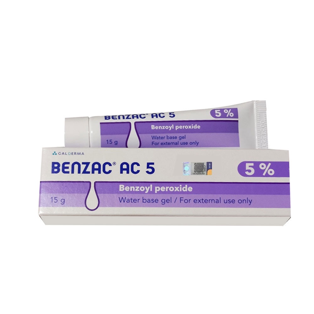 Benzac ac - Kem ngừa mụn Benzac ac 5% Benzoyl Peroxide Galderma