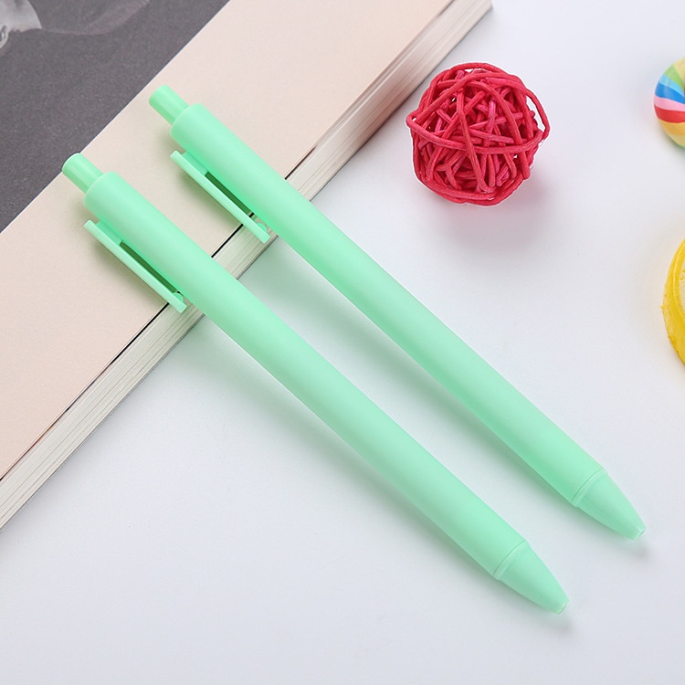 Bút bi bấm vỏ màu macaron tuỳ chọn dễ thương ngòi 0.5mm mực đen bút gel