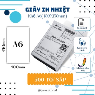 COMBO 10 SẤP Giấy In Nhiệt A6(100x150mm) và A7(76x130mm) Dạng Tệp 500 Tờ In Tự Dính – In Đơn Shopee TMĐT