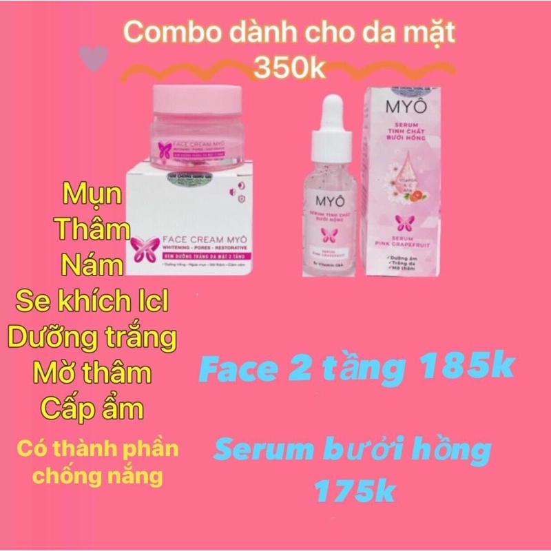 COMBO DƯỠNG TRẮNG DA MẶT MYÔ🥇