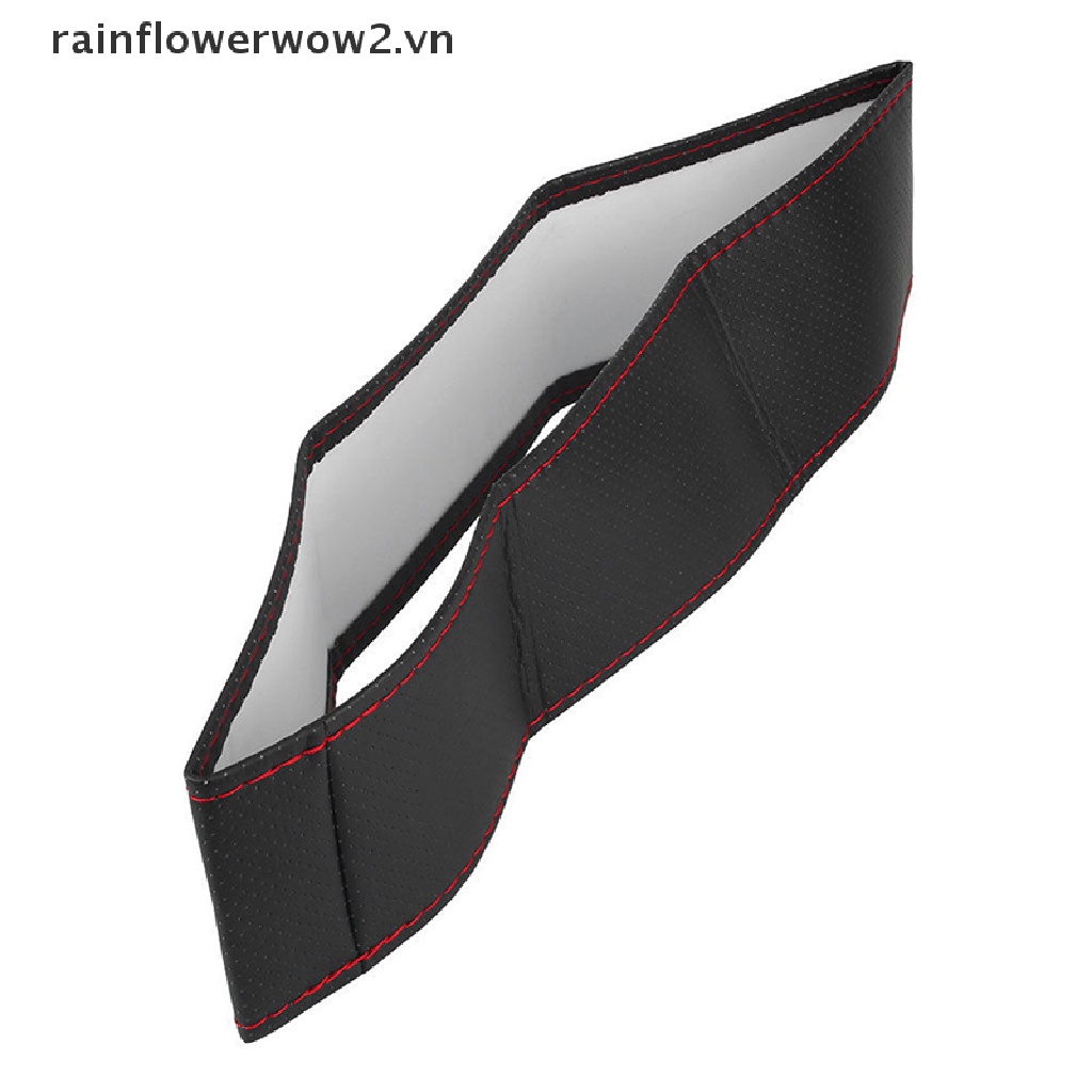 Vỏ Bọc Vô Lăng Xe Hơi Màu Đen + Đỏ 38cm Kèm Kim Và Chỉ