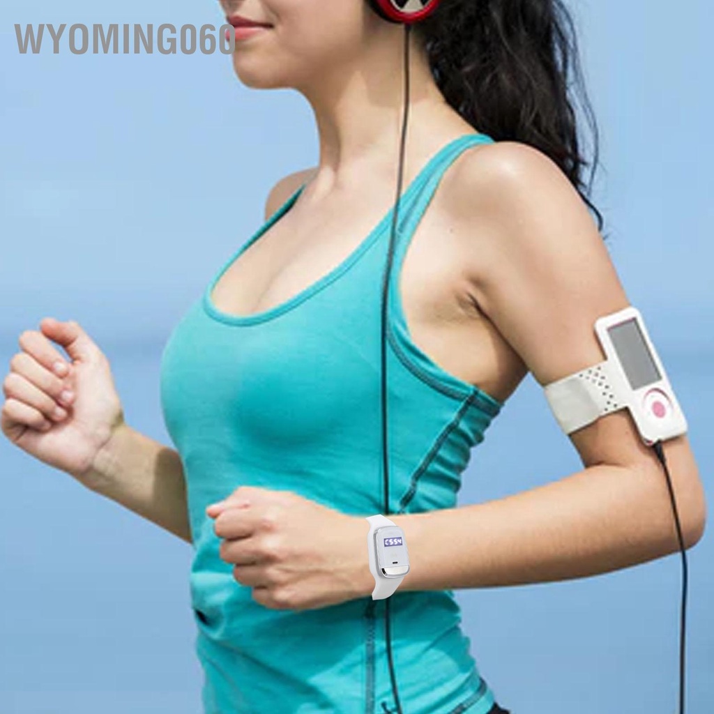 Wyoming060 Vòng đeo tay chống muỗi bằng sóng siêu âm Đồng hồ phát hiện nhiệt độ USB có thể sạc lại