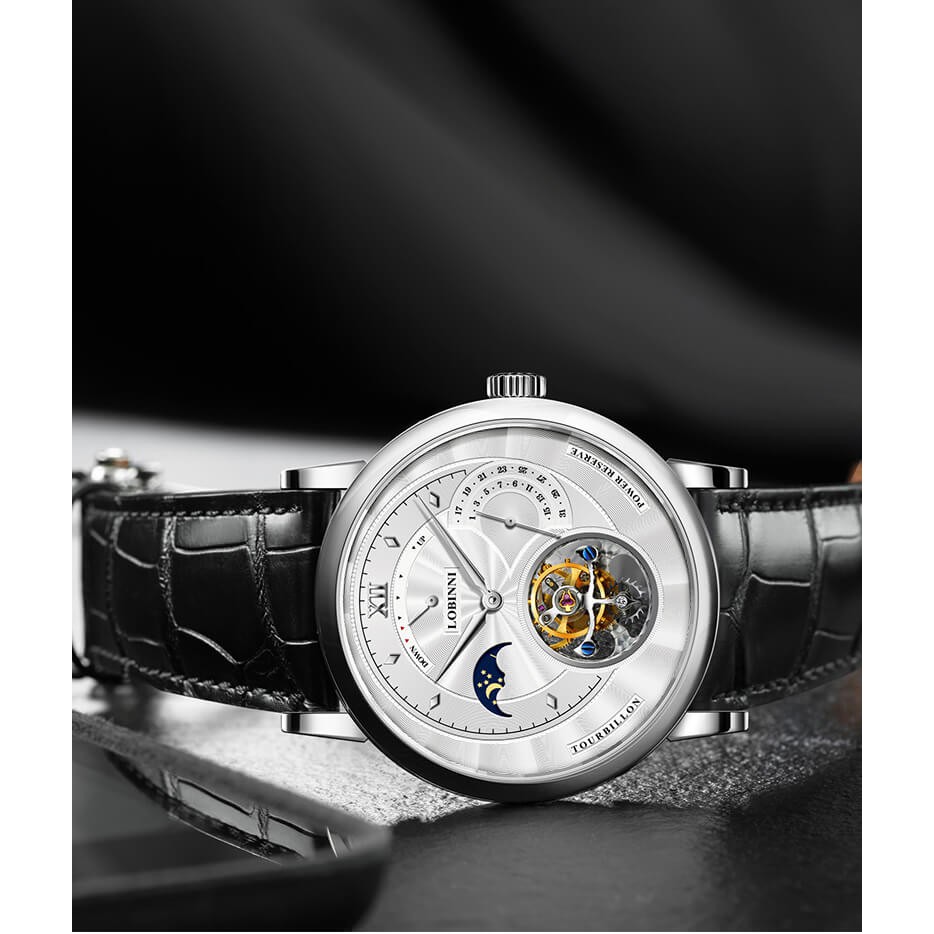 Đồng hồ nam chính hãng Lobinni Tourbillon No.8883-1