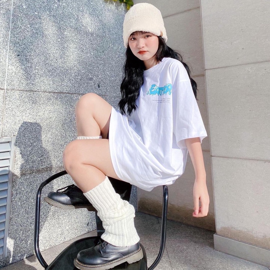 Áo Thun Tay Lỡ EATER Form Rộng Nam Nữ Style Cá Tính Phong Cách Ulzzang Unisex