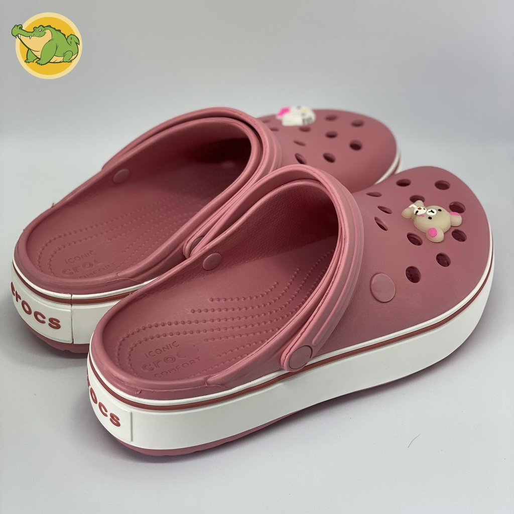 Dép CROCS PLATFORM Nữ Tăng Chiều Cao 3-4cm Êm Nhẹ, Mềm và Không Mùi