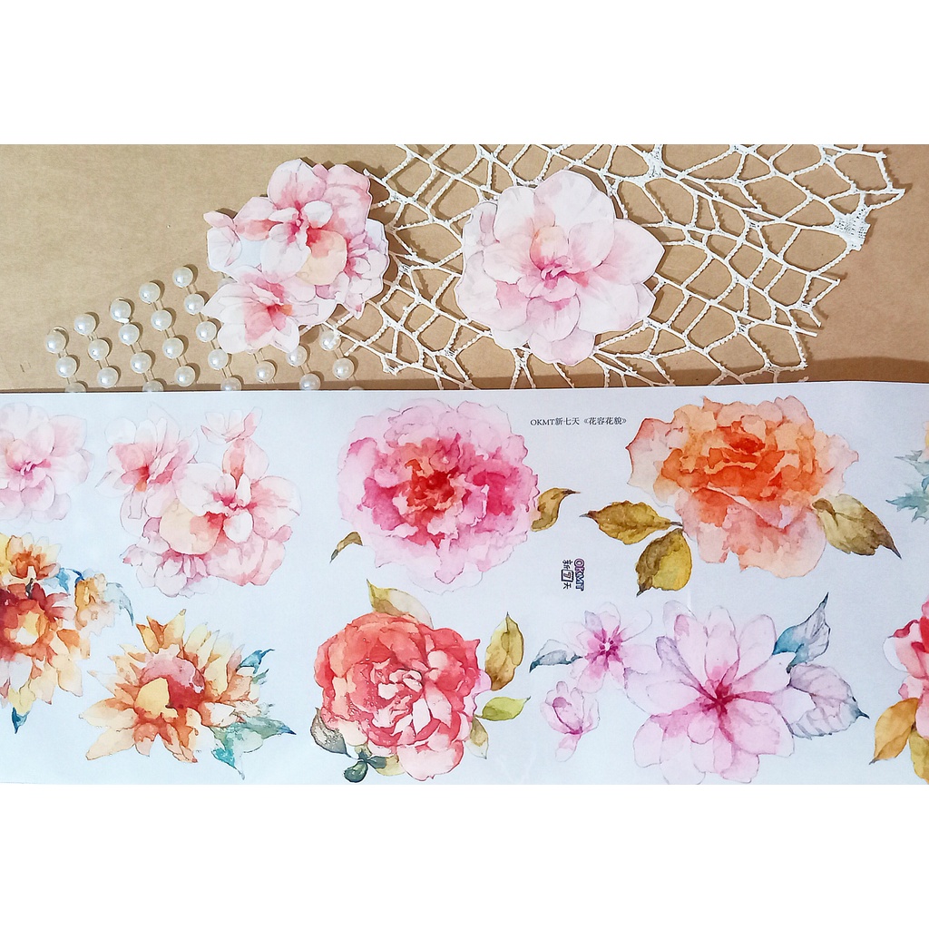 Washi hoa của OKTM trang trí sổ tay