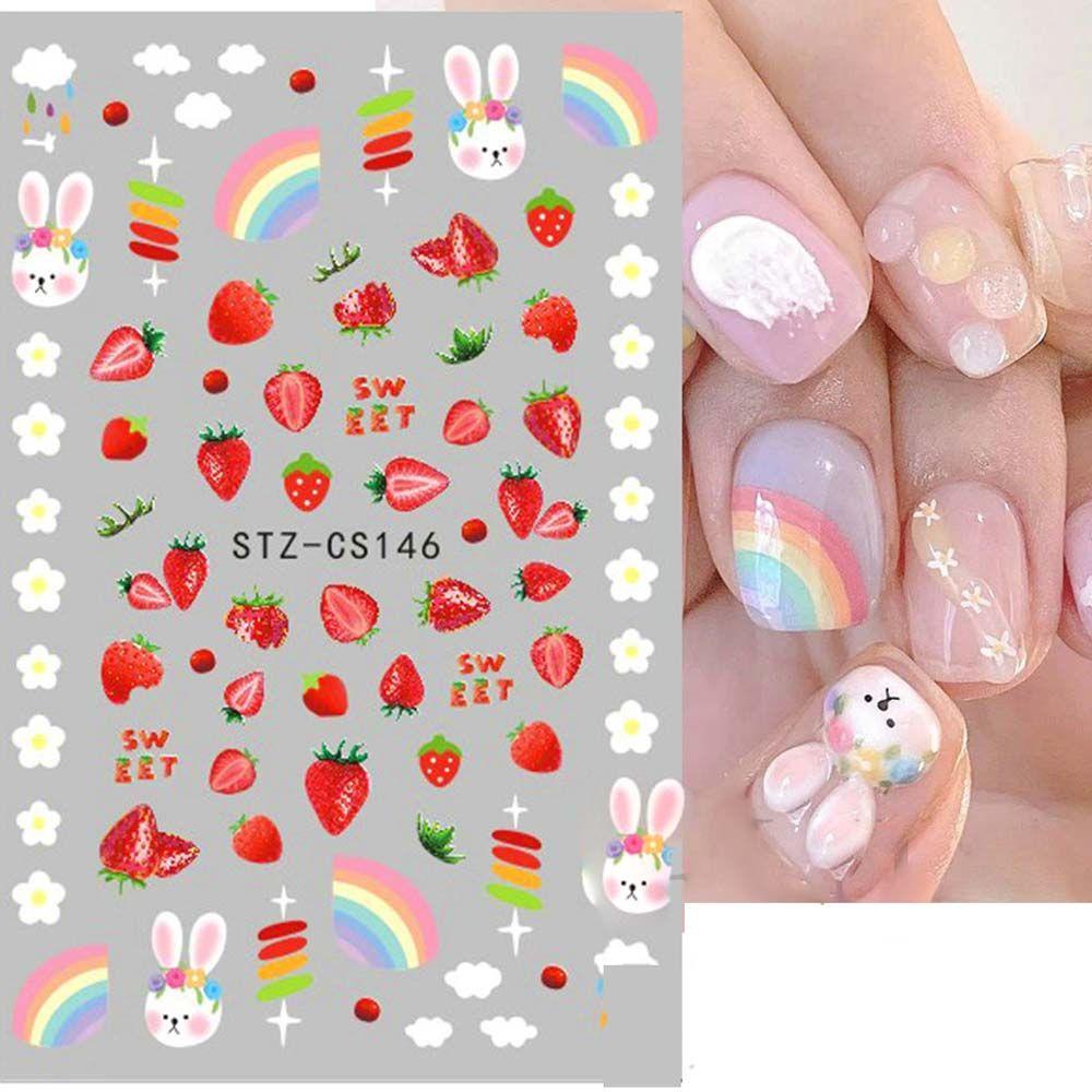 JARRED Miếng Dán Trang Trí Móng Tay 3D Hình Hoa Tulip Dễ Thương DIY
