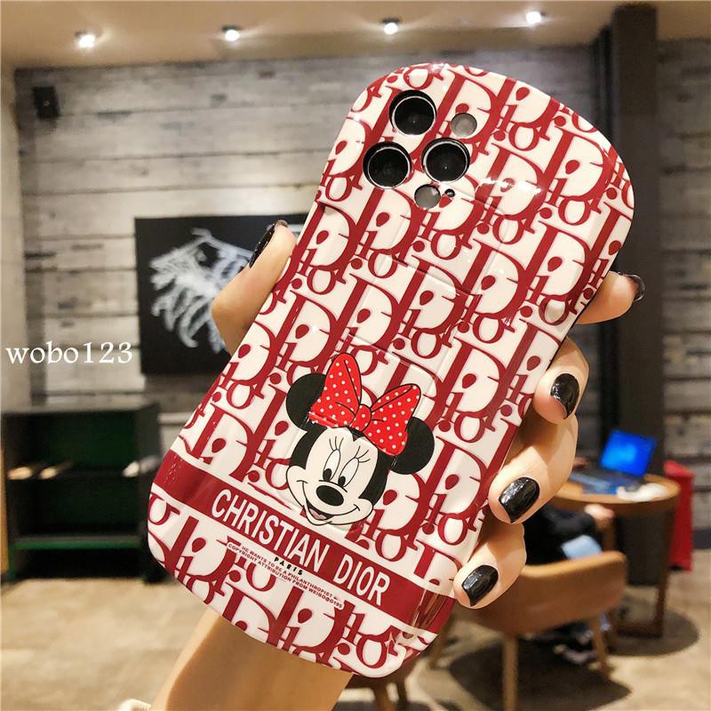 Ốp Điện Thoại Chống Va Đập In Hình Chuột Mickey Minnie Cho Iphone 11 12 Promax Xmax I7 Se2 8plus