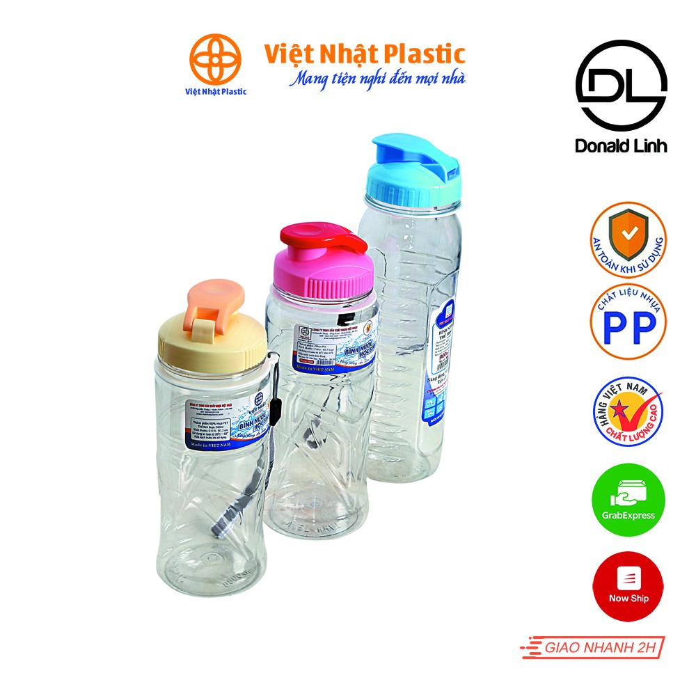 Bình nước học sinh Việt Nhật Plastic 900ml 0090