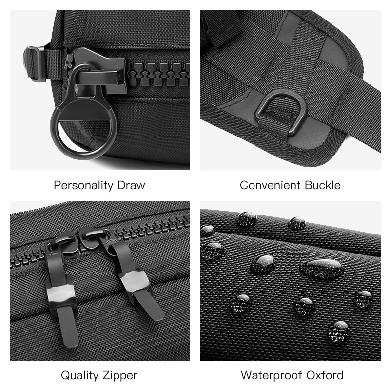 Túi đeo chéo ngực OZUKO chống thấm nước thời trang cho nam