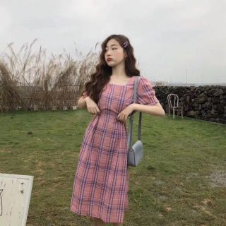 1086 Váy Kẻ Caro Dáng Mới!!!