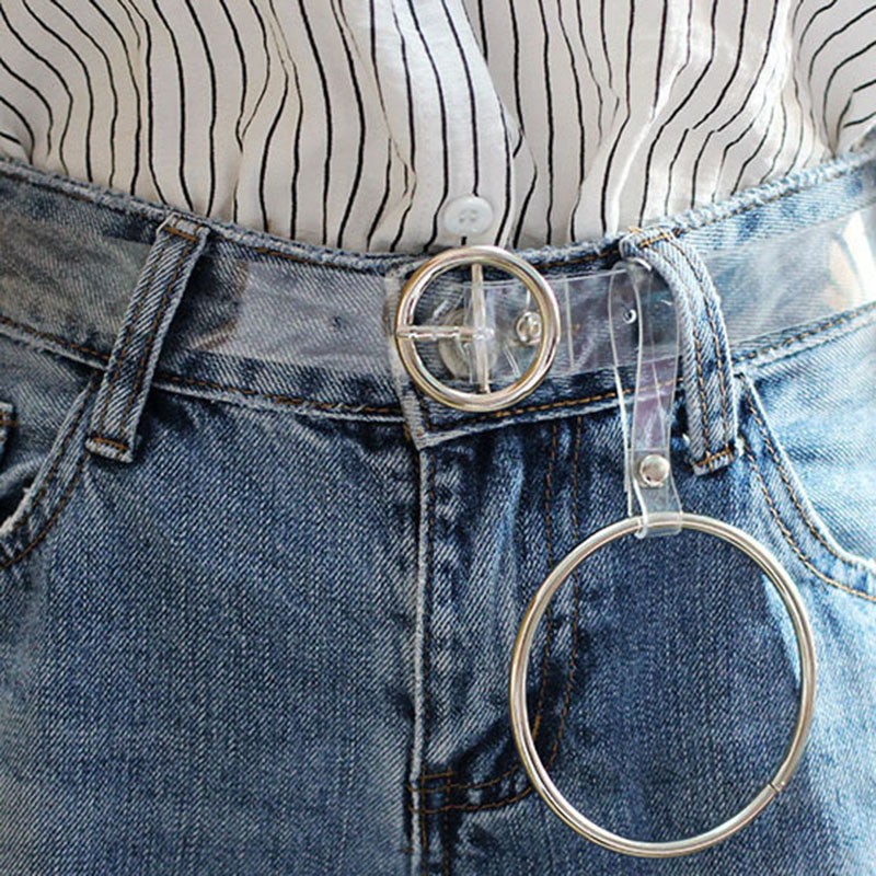 Thắt lưng nhựa PVC trong suốt cá tính sang trọng dành cho nữ