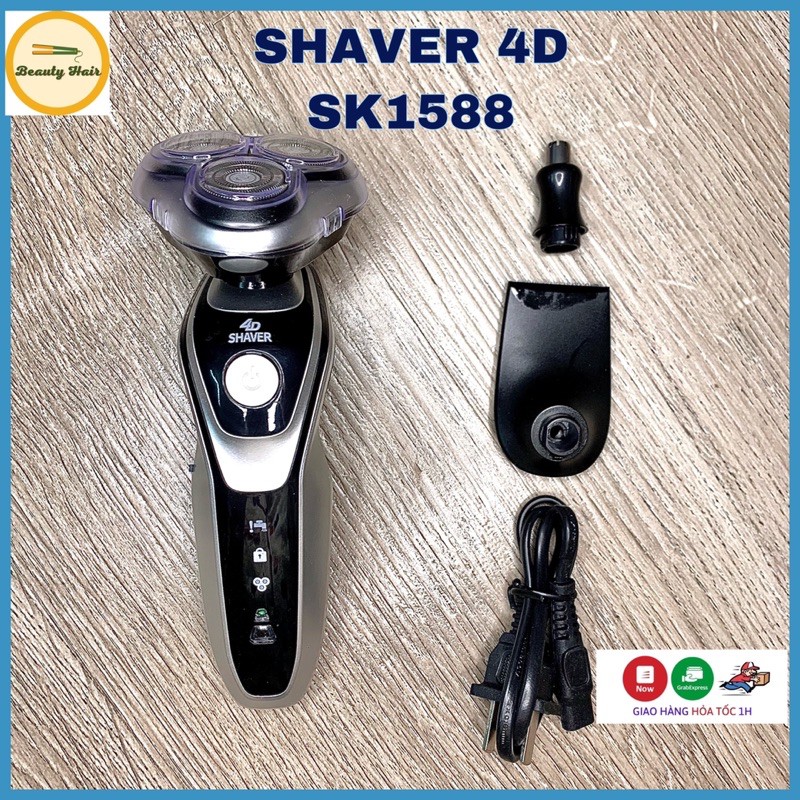 Máy cạo râu thông minh Shaver 4D mã SK1588 gồm tỉa lông mũi, cắt tóc