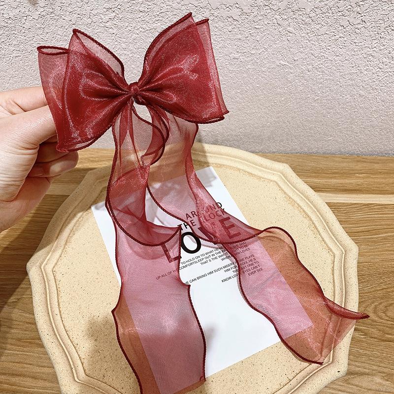 Set 7 kẹp tóc nơ màu trơn thời trang xinh xắn cho bé gái