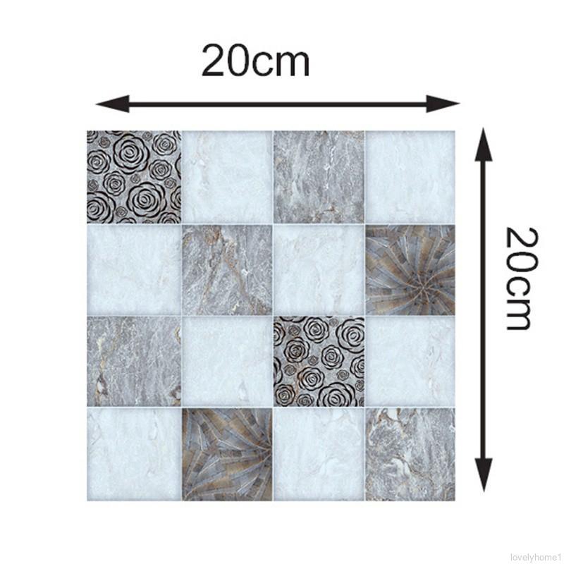 Set 6 viên gạch đá hoa cương hoạt tiết Mosaic không thấm nước trang trí nội thất gia đình